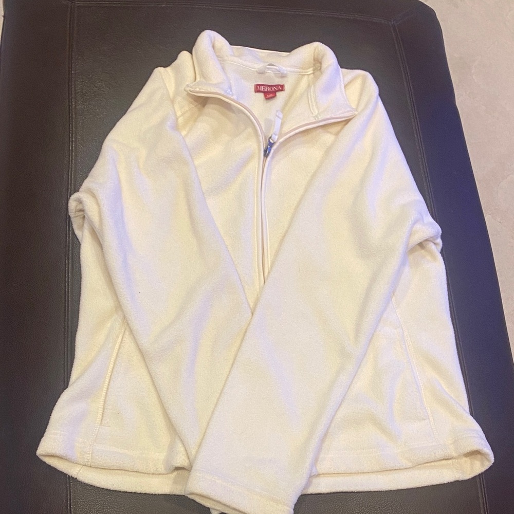 Merona Cream Zip-Up Fleece Jacket
